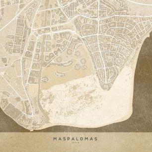 輸入壁紙 カスタム壁紙 PHOTOWALL / Maspalomas Map II (e331370)