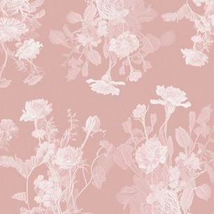 輸入壁紙 カスタム壁紙 PHOTOWALL / Bedroom Flowers - Pink (e85405)