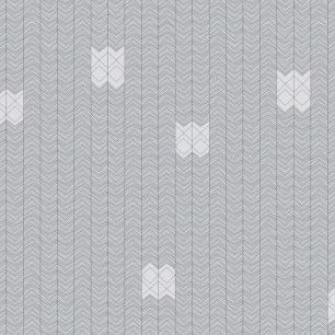 輸入壁紙 カスタム壁紙 PHOTOWALL / Herringbone - Grey with White Pattern (e85598)