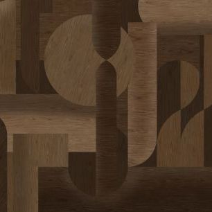 輸入壁紙 カスタム壁紙 PHOTOWALL / Wood Texture - Dark Brown (e85609)