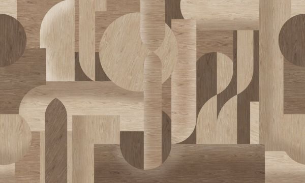 輸入壁紙 カスタム壁紙 PHOTOWALL / Wood Texture - Light Brown (e85610)