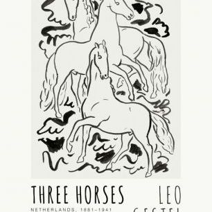 輸入壁紙 カスタム壁紙 PHOTOWALL / Three Horses (e93390)