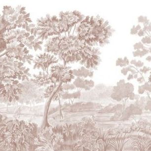 輸入壁紙 カスタム壁紙 PHOTOWALL / Old Forest - Pastel Brown - Panorama (e93472)