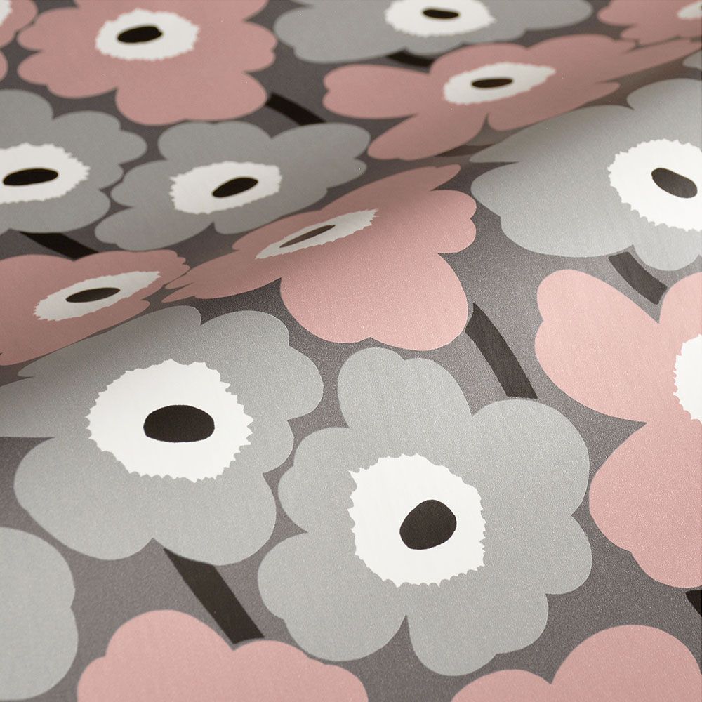 サンプル はがせる 壁紙 シール Marimekko Nu Wallpaper Pink Pieni Unikko Peel And Stick Wallpaper Mks4491 壁紙屋本舗