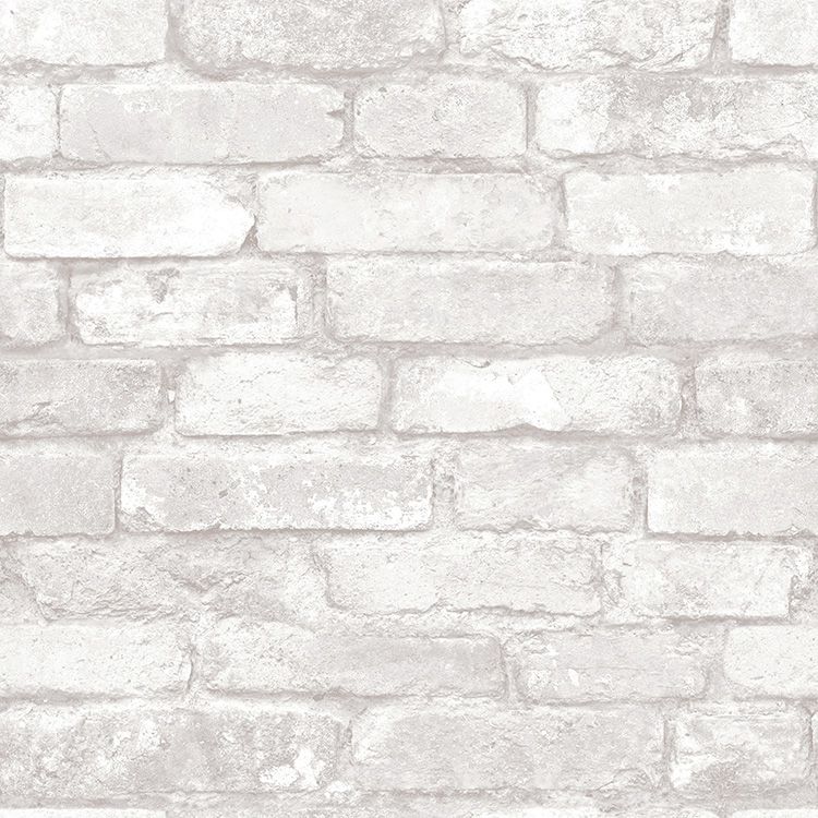はがせる 壁紙 シール 「NU WALLPAPER」 Grey and White Brick Peel