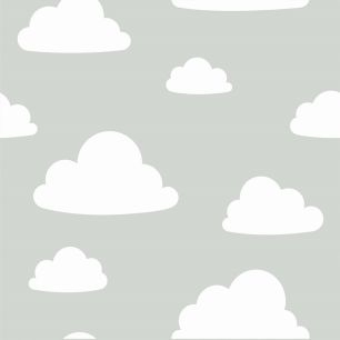 【サンプル】はがせる 壁紙 シール 「NU WALLPAPER」Clouds Grey Peel and Stick Wallpaper / NU1931