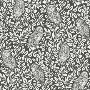 【サンプル】はがせる 壁紙 シール 「NU WALLPAPER」 Charcoal Sleepy Owls Peel and Stick Wallpaper / NUS3625